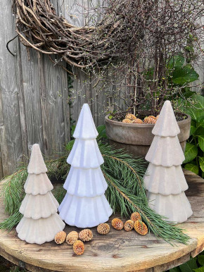 Samt Tannenbaum Tasko beflockt weiss H17