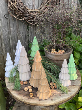 Samt Tannenbaum Tasko beflockt weiss H17