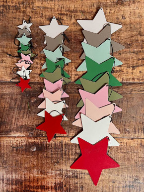 Metallstern creme matt Stern XS zum Aufhängen D4