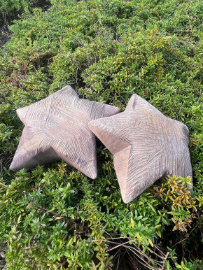 WMG Holz - Stern gewölbt graubraun Pappel gesägt H23