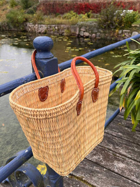 Korbtasche Shopper konisch kurze Tragehenkel Leder H30