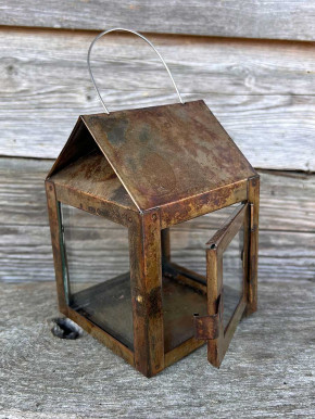 a2 Living hängende Laterne antik Metallhäuschen klein