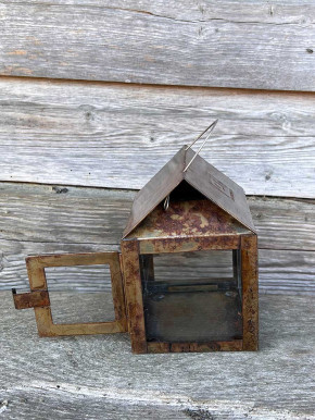 a2 Living hängende Laterne antik Metallhäuschen klein