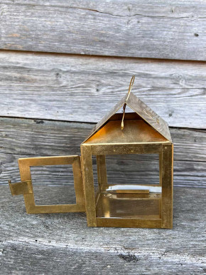 a2 Living hängende Laterne gold Metallhäuschen klein