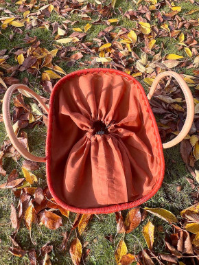 frosch und rabe Shopper mit Innenfutter Hirsch XL orange