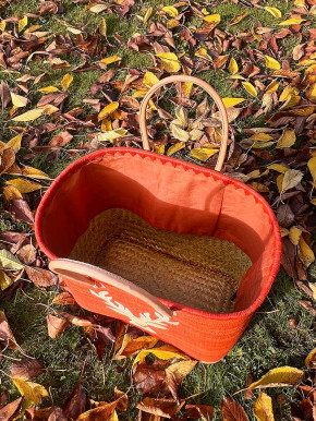 frosch und rabe Shopper mit Innenfutter Hirsch XL orange