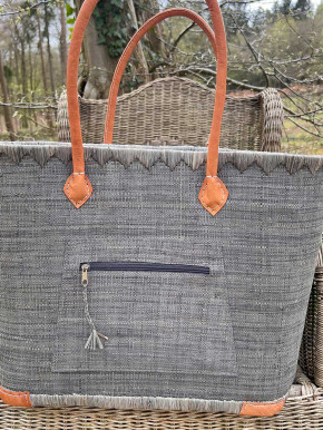 frosch und rabe Shopper mit Innenfutter Hirsch XL grau