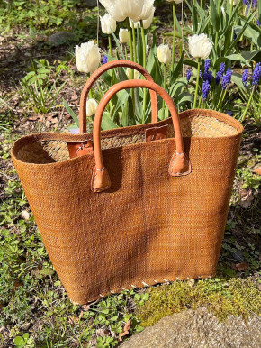 frosch und rabe Shopper braun M kurze Lederhenkel