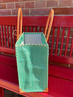 frosch und rabe Shopper mintgrün Motiv coral XL