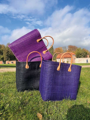 frosch und rabe Shopper violet kurze Lederhenkel L