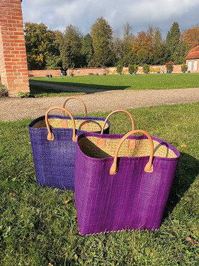 frosch und rabe Shopper violet kurze Lederhenkel L