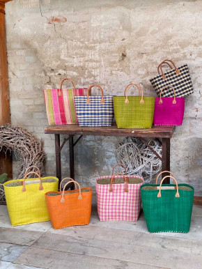 frosch und rabe Shopper orange kurze Lederhenkel